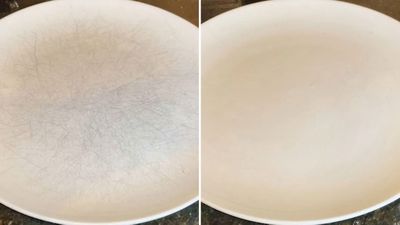 Remove grey marks from plates and bowls