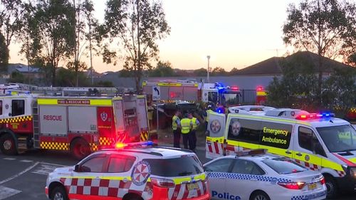 One man suffered critical head injuries in the crash at Carnes Hill, Sydney. (9NEWs) 
