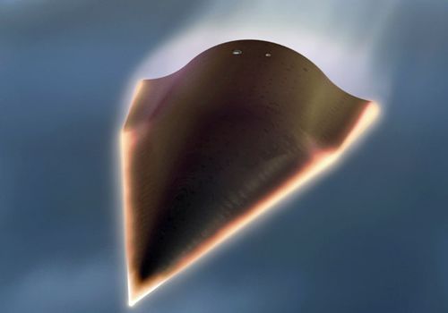 This artist image by the US Defense Advanced Research Projects Agency (DARPA) shows the Falcon Hypersonic Technology Vehicle 2 (HTV-2). 