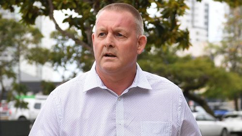 Dreamworld maintenance supervisor Mark Watkins leaves the inquest into the deaths of four people on the Thunder River Rapids Ride.