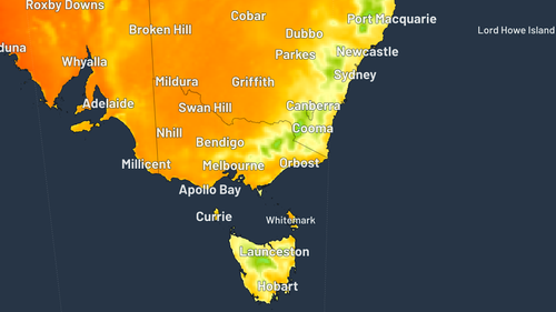 La temperatura massima giornaliera per alcune parti del sud-est dell'Australia ha toccato i 20 gradi medio-alti venerdì.