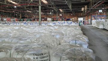 Plastic bags found at a REDCycle warehouse in Melbourne.