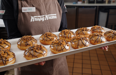 Krispy Kreme Lotus Biscoff doughnut