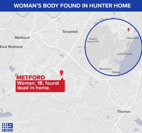 The woman's body was found in a Metford home. A man was arrested the scene.