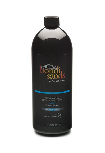<a href="http://www.bondisands.com.au/professional" target="_blank">Bondi Sands Professional Solution - Dark (500ml), $39.95.</a>