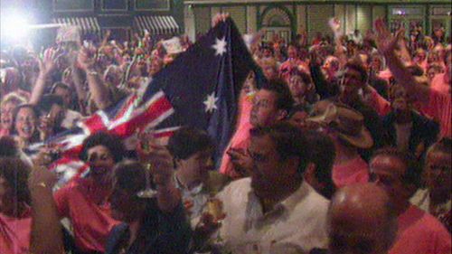 Over one hundred Australians were present in Monte Carlo to celebrate Sydney's win. (9NEWS)