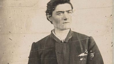 A 1873 prison portrait of Ned Kelly.