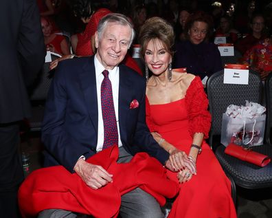Helmut Huber and Susan Lucci attend The American Heart Association's Go Red for Women Red Dress Collection 2020 at Hammerstein Ballroom on February 05, 2020 in New York City. 