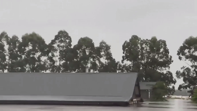 The town was inundated after the nearby Hastings River burst its banks.