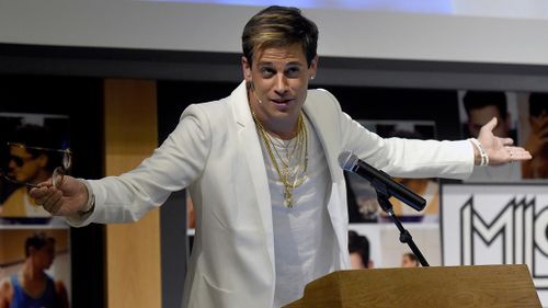Milo Yiannopoulos to face media after book dropped and US speech cancelled