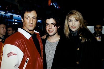 Sylvester Stallone, Sage Stallone and Jennifer Flavin