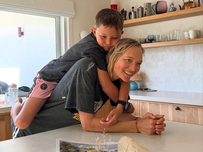 Gemma Ward with her son
