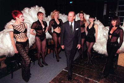 Prince Philip with the Chicago cast in 1999