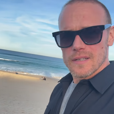 Sam Heughan walks along Bondi Beach in Sydney, June 2025
