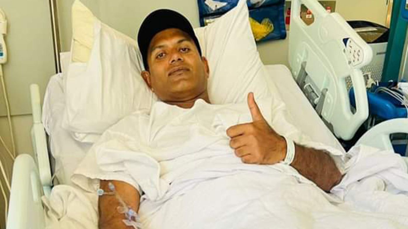 Noman Ali in hospital after suffering acute appendicitis in Australia.