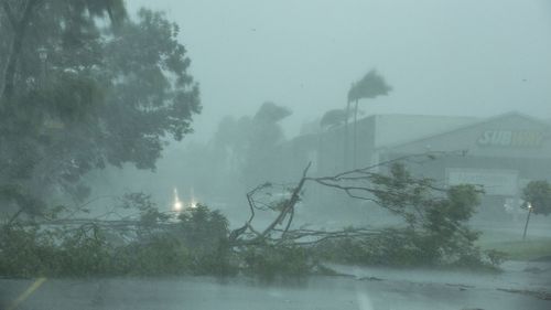 Two people were also rescued from waters off Darwin during Tropical Cyclone Marcus after their boats were ripped from their moorings. Picture: AAP.