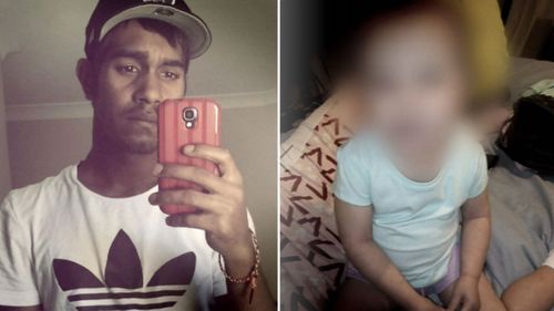 Police allege Jaycob Yarran, 22, used a cigarette lighter to inflict burns on a toddler's limbs and torso.