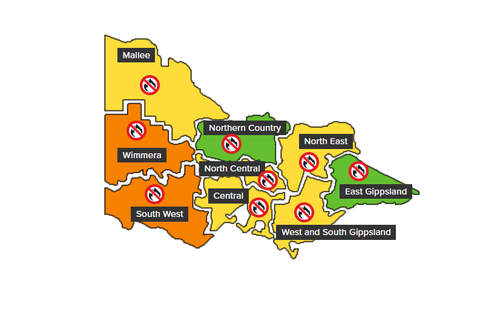 A total fire ban has been issued for Victoria for Saturday, January 24.