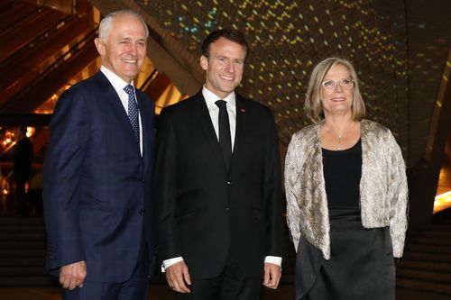 Mr Macron caught plenty of people by surprise when he called Lucy Turnbull "delicious". (AAP)