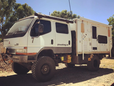 The Zavros's truck arrived back in Perth three months after first becoming bogged.