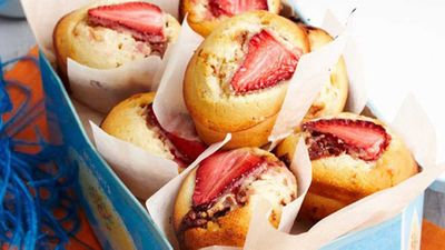<strong>Strawberry &amp; Toblerone friands</strong>