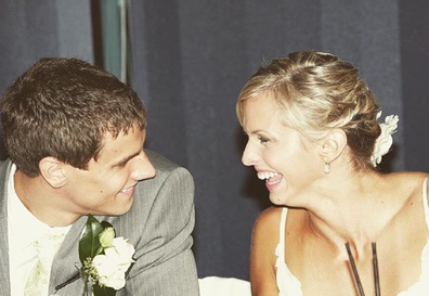 Libby and Luke Trickett on their wedding day