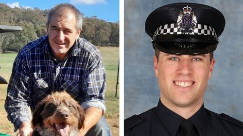 Detetive líder do policial sênior Neal Thompson e o policial sênior Vadim de Waart Composite
