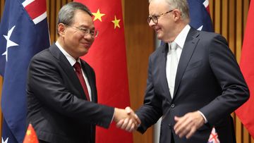 Prime Minister Anthony Albanese and Chinese Premier Li Qiang during a signing ceremony following the Australia-China Annual Leaders Meeting, at Parliament House in Canberra on Monday 17 June 2024.