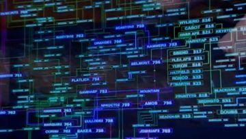 Code on a hacker&#x27;s computer screen.