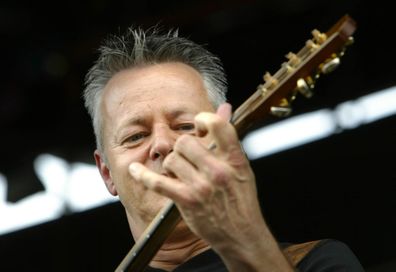 THE AGE.  NEWS.  BLUES FEST.  MELBOURNE.   Pic shows  Tommy Emmanuel at the Melbourne Blues and  Jazz Festival near the Yarra River today.   Picture by Paul Harris.  SPECIALX 0000