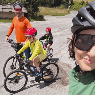 Hamish Blake and Zoe Foster Blake cycling holiday italy