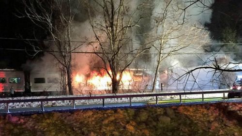 Six are dead after a train crashed into a car in New York. (bizzz23, Instagram)