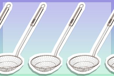 9PR: Helen's Asian Kitchen Stainless Steel Mesh Spider Food Dumpling Noodle Strainer, 5-inch