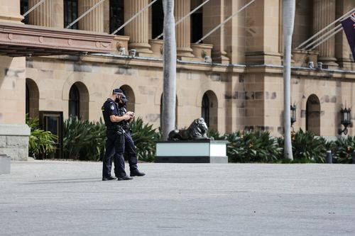 Brisbane CBD during lockdown August 2021