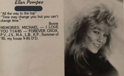 Ellen Pompeo, Yearbook photo