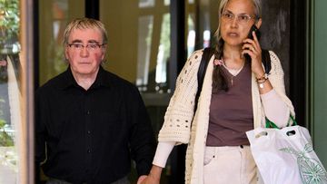 William Costellia-Kamm (left) and his wife leave the Downing Centre Local Court in Sydney, Tuesday, November 22, 2022
