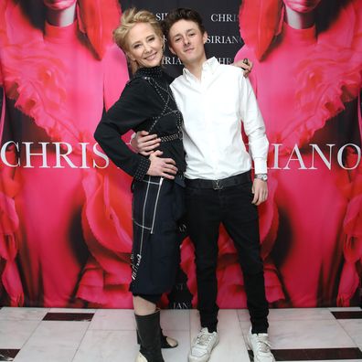 Anne Heche and son Homer Laffoon attend the celebration launch of Christian Siriano's new book 'Dresses to Dream About' at The London West Hollywood at Beverly Hills on November 19, 2021 in West Hollywood, California.
