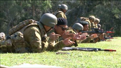 The Anzac troops have been training south of Brisbane. (9NEWS)