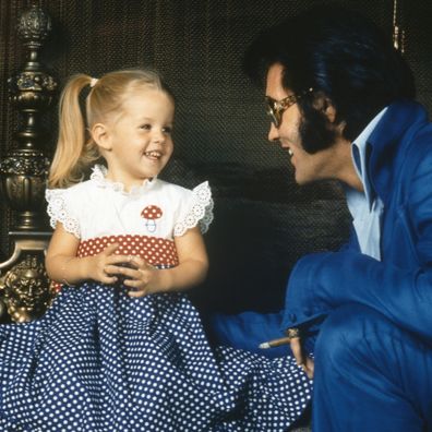 Elvis Presley and Lisa Marie Presley