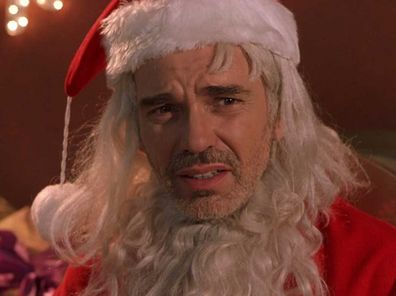 Bad Santa grimacing