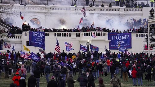 Violent protesters, loyal to President Donald Trump, stormed the Capitol on January 6, 2021, in Washington. 