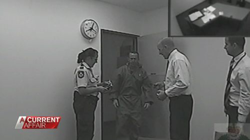 Ray Mead enters for a police interview.