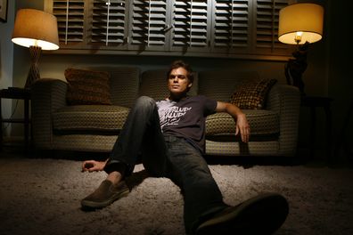 Actor Michael C. Hall, who plays the lovable serial killer Dexter in Showtime's "Dexter," is photographed on the set of his TV apartment, for an upcoming "Conversation," Sept. 18, 2008. 