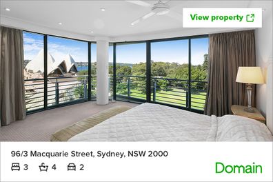 View sydney opera house Domain listing bedroom Domain apartment 