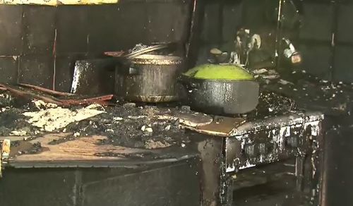 A boy, 4, has set his family home on fire after lighting a piece of paper of the stove. 