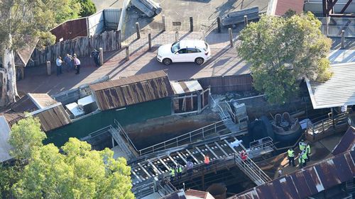 The Thunder River Rapids ride which malfunctioned at the Gold Coast theme park. Picture: 9NEWS
