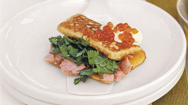 Ocean trout and herb omelettes