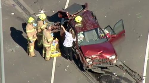 The crash occurred about 4.30pm. (9NEWS)