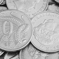Australian 10-cent coins (Getty)