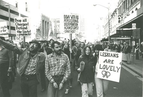 The Mrrdi Gras marchers walking the streets of Sydney in 1978. (AAP)